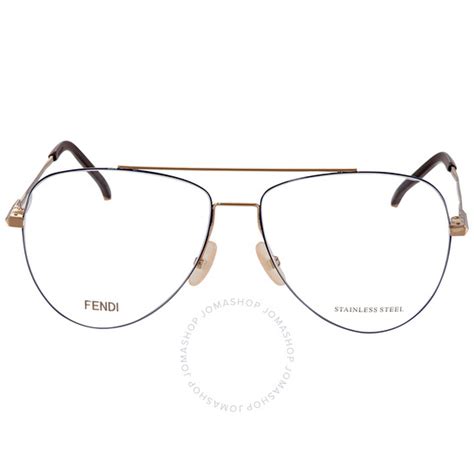 Fendi Transparent Pilot Men's Eyeglasses FF M0048 0J5G 57